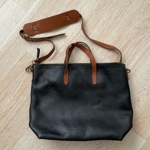 Madewell - Black Medium Transport Bag with Zipper